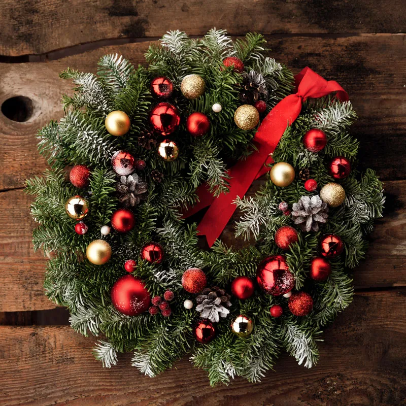 Božične kroglice za dekoracijo, rdeče, 10/1, 20mm