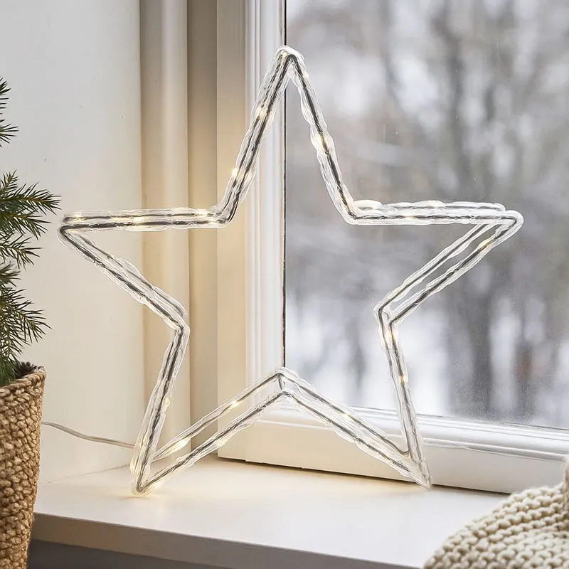 Dekoracija božična z LED lučkami, za notranjo uporabo, na baterije, cca 30cm, sort.