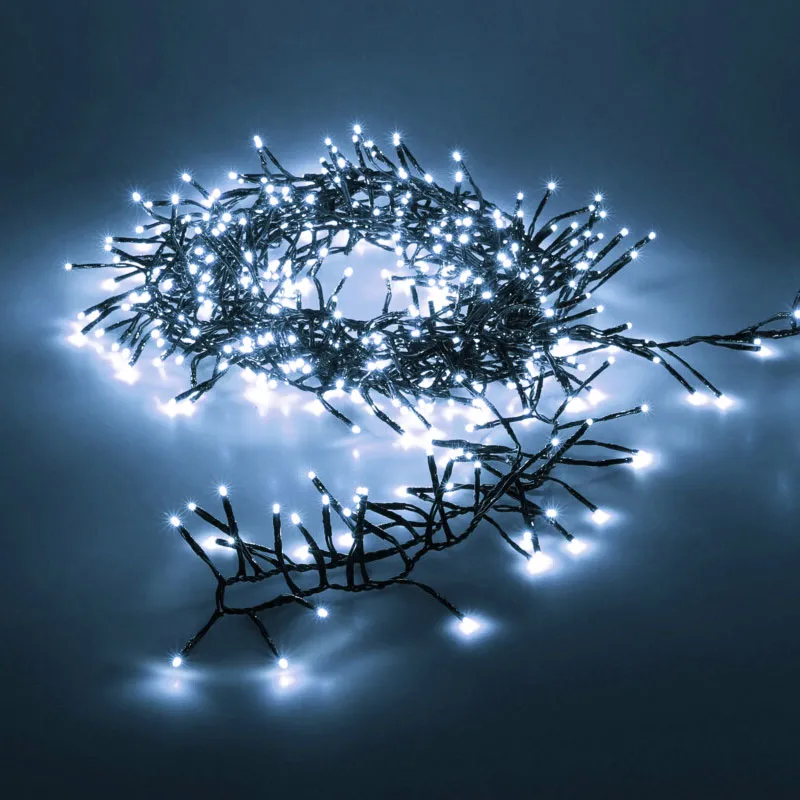 Lučke božične, za notranjo in zunanjo uporabo, veriga, 1152LED, bele, 8 funkcij, 14.9+3m