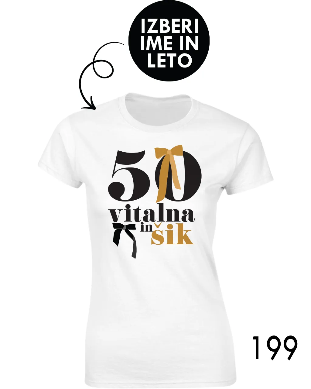 Ženska personalizirana majica – Vitalna in šik