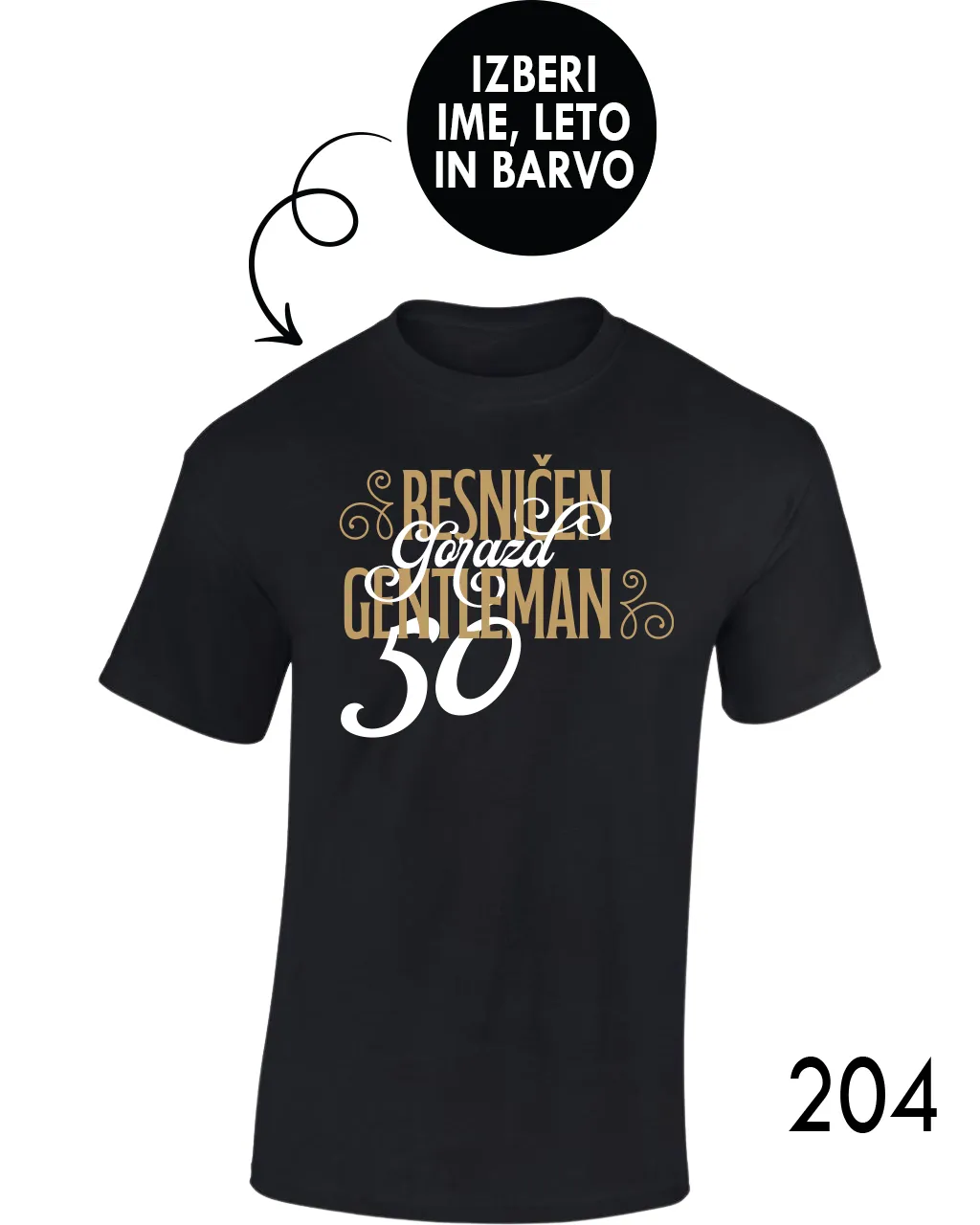 Moška personalizirana majica – Resničen gentleman