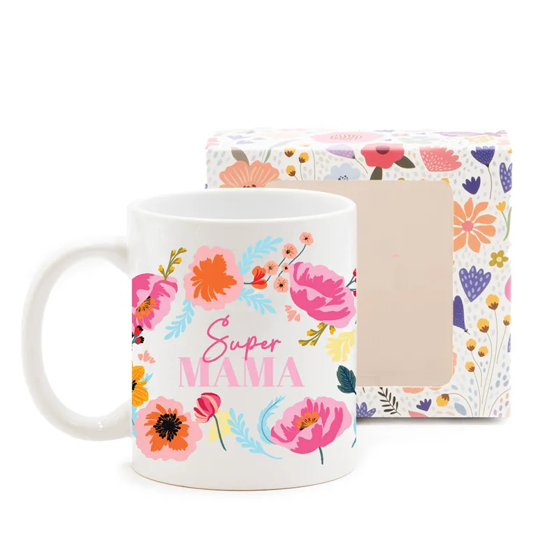 Skodelica, Dobre želje, Super mama, 330ml, v darilni embalaži
