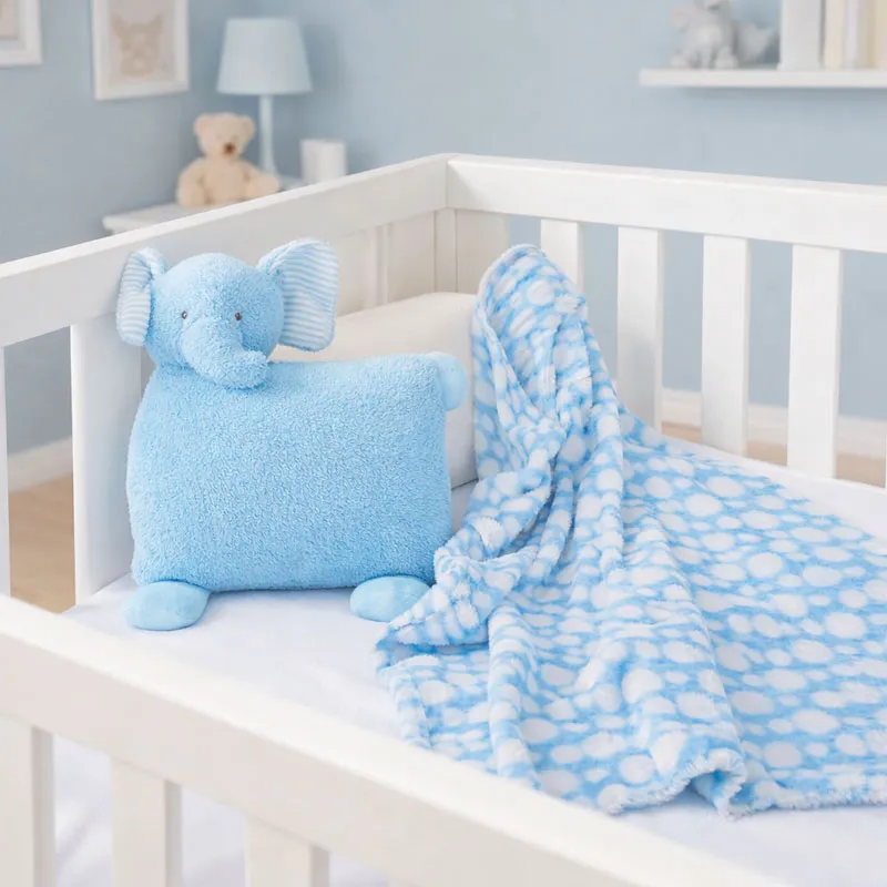 Odejica otroška, z živalsko glavo, pliš, 90x75cm,