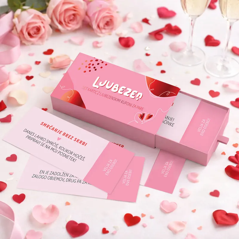 Kupončki ljubezni, 30 kupončkov, v darilni škatlici