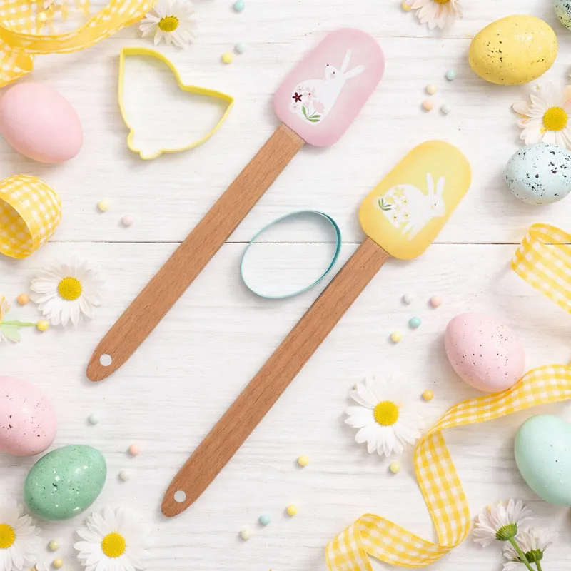 Pripomočki za peko, lopatica in modelček za veliko noč, silikon, sort.