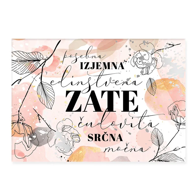 Kuverta za darilni bon, Izbrano zate