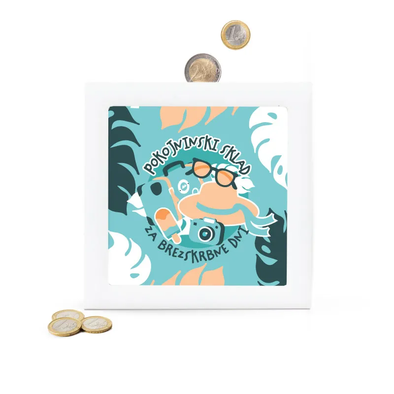 Hranilnik lesen bel, Pokojninski sklad, 15x15x5cm