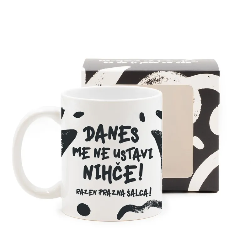 Skodelica, Ko se ti J…, Danes me ne ustavi nihče! Razen prazna šalca!, 330ml, v darilni embalaži