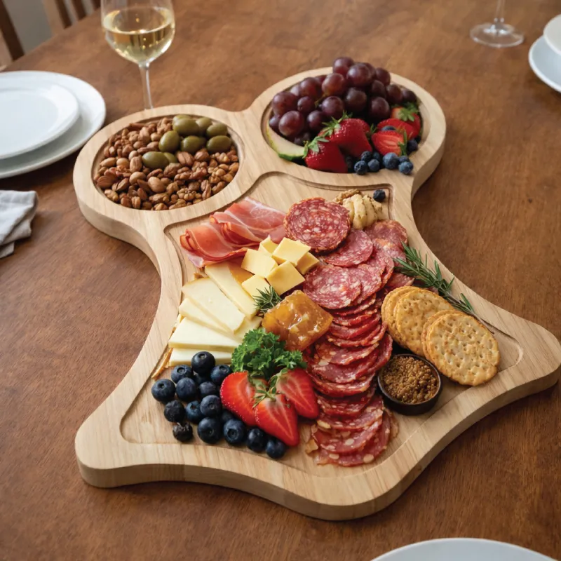 Pladenj za narezek, ženski torzo, lesen, 52cm