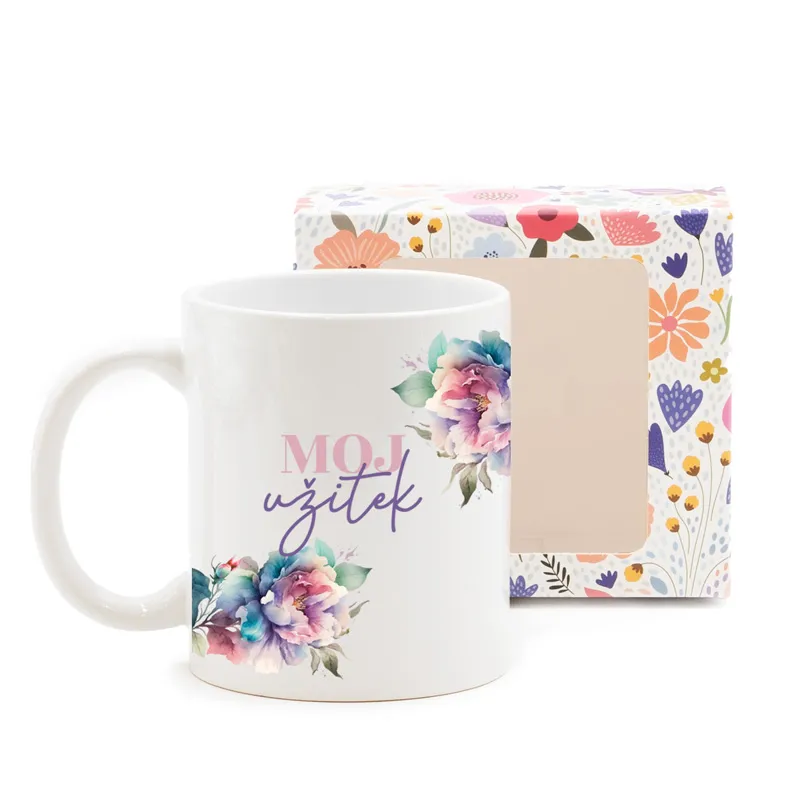 Skodelica, Dobre želje, Moj užitek, 330ml, v darilni embalaži