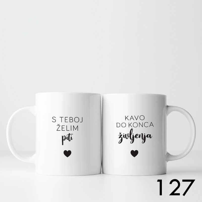 Set personaliziranih skodelic Kava življenja