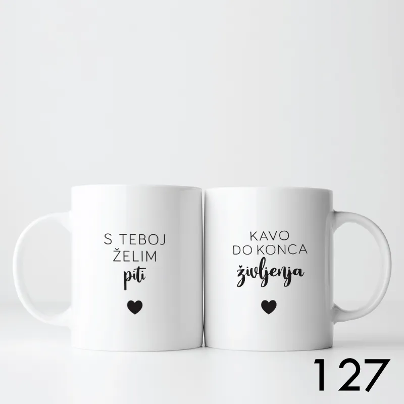 Set personaliziranih skodelic Zanjo in zanj