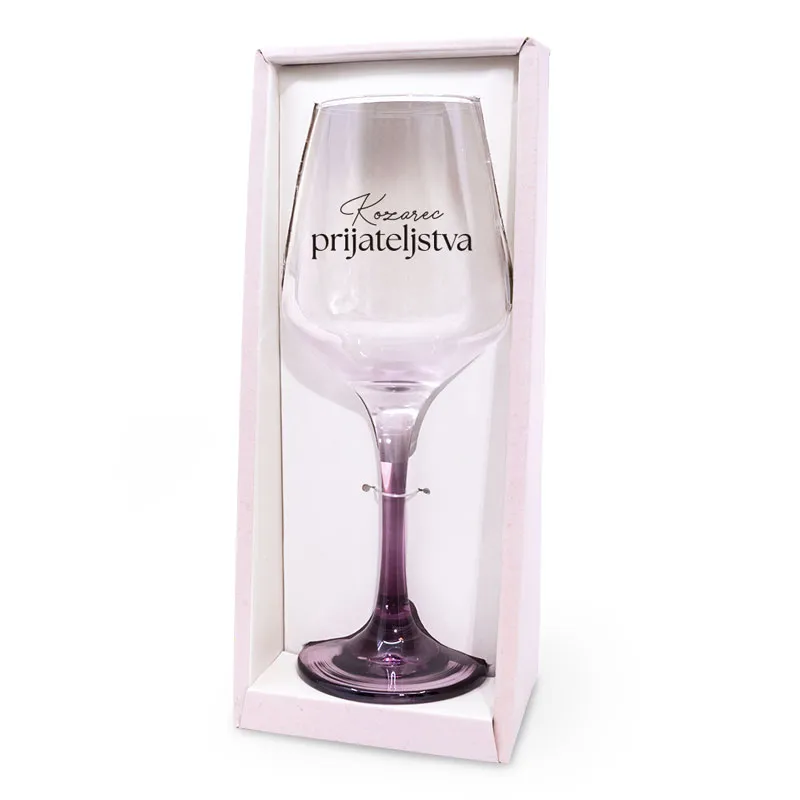 Kozarec za vino, Kozarec PRIJATELJSTVA, 350ml, v darilni embalaži