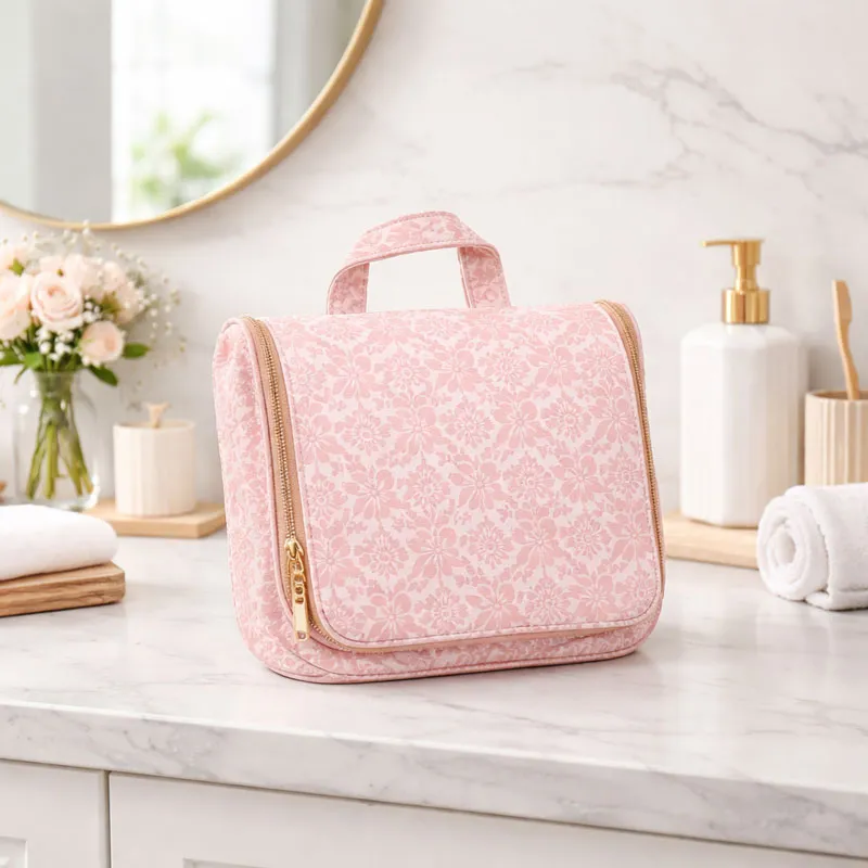 Kozmetična torbica, poliester, 26x6x22cm, sort.