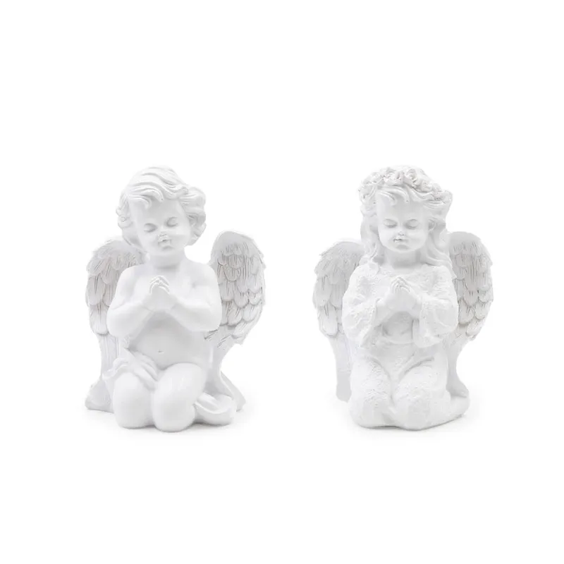 Angel klečeč, polimasa, 13x8x6cm, sort.