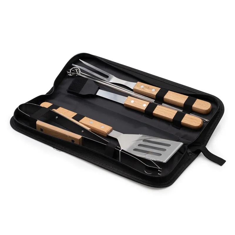 Set pripomočkov za žar, 6/1, nerjaveče jeklo, 38x13cm