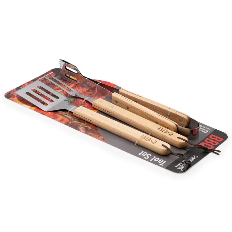 Set pripomočkov za žar, 3/1, nerjaveče jeklo, 38cm