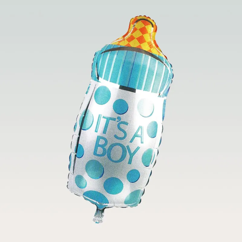 Balon napihljiv, za helij, steklenička, It's a boy, moder, 76cm