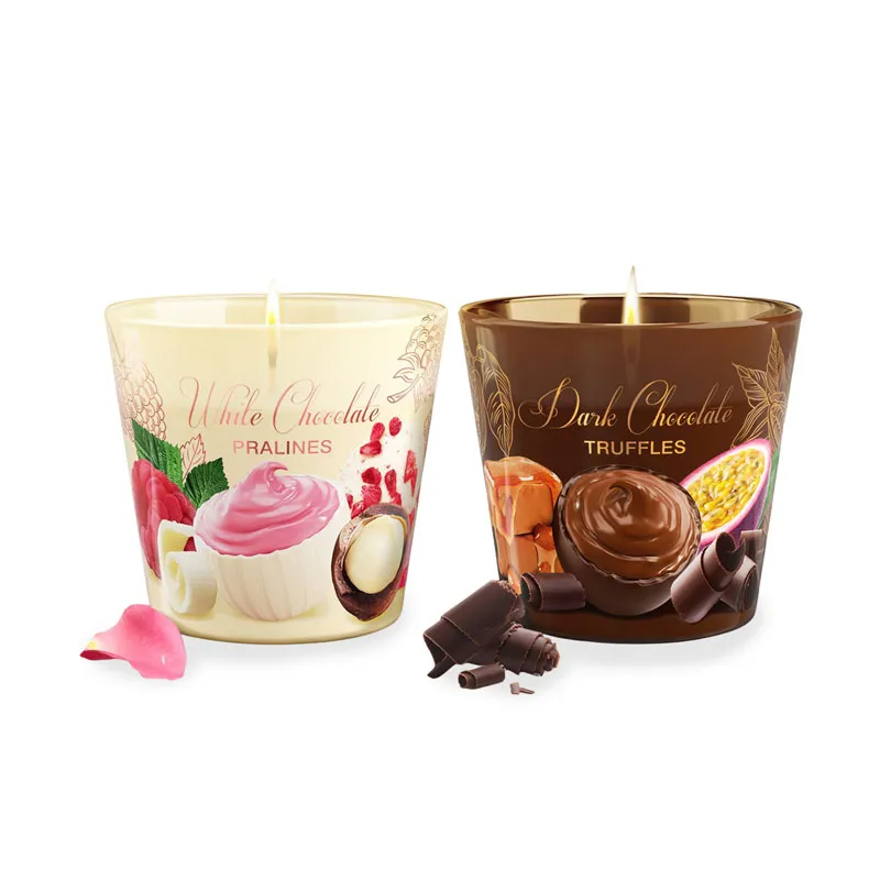 Sveča dišeča v steklu, Chocolate Paradise, 115g, sort.