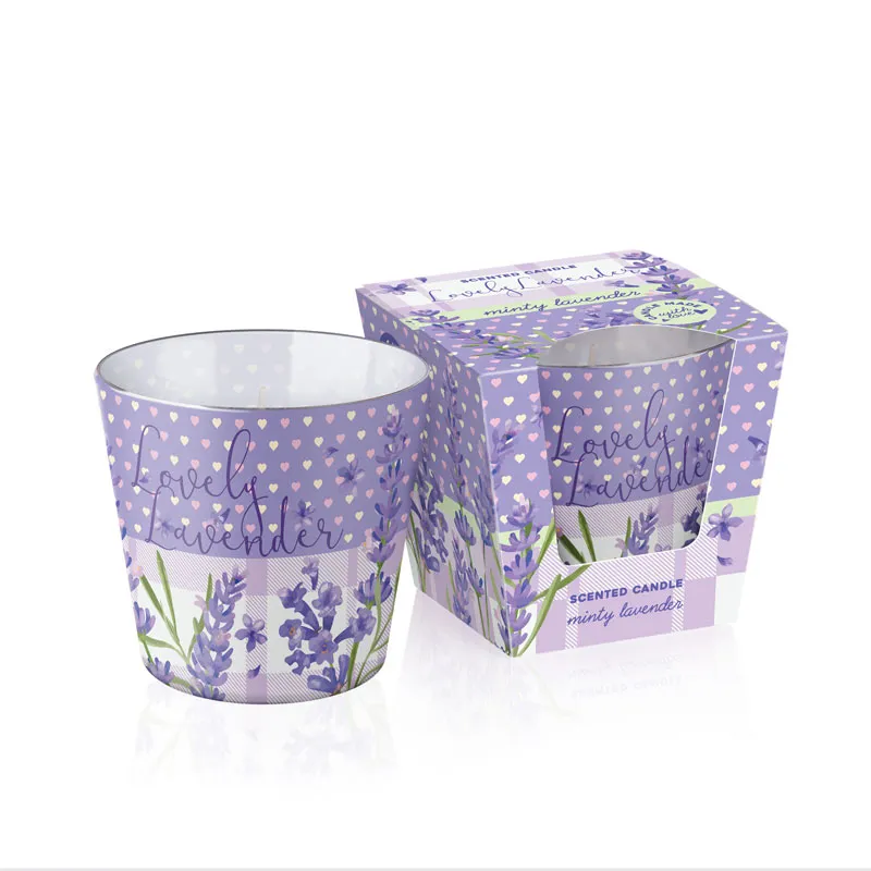 Sveča dišeča v steklu, Lovely Lavender, 115g