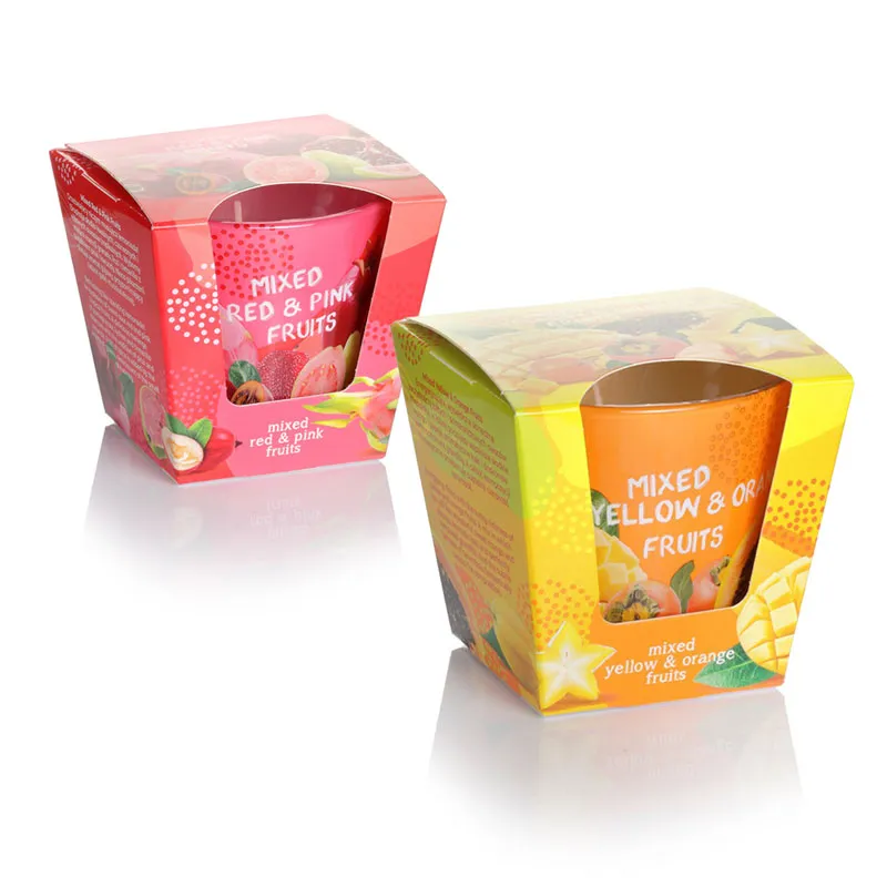 Sveča dišeča v steklu, Tropical Twist, 115g, sort.