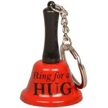 Obesek za ključe, zvonec, "Pozvoni za HUG", 3.8x5.5cm