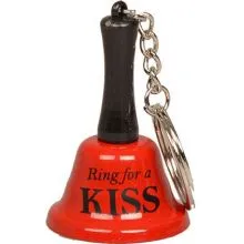 Obesek za ključe, zvonec, "Pozvoni za KISS", 3.8x5.5cm