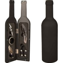 Vinski set v darilni škatli v obliki steklenice, odpirač s pripomočki, 7.7x32.3cm