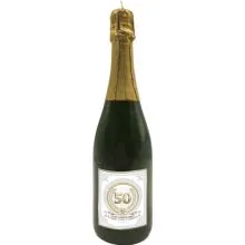 Sveča v obliki steklenice za šampanjec, " VSE NAJBOLJŠE 50", 30cm