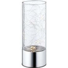 Dekoracija steklena z LED lučkami, "Silverwire", 15 LED, 8x20cm
