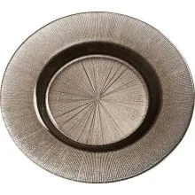 Krožnik srebrn z bleščicami, 22cm