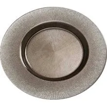 Krožnik srebrn z bleščicami, 28cm