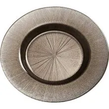 Krožnik srebrn z bleščicami, 33cm