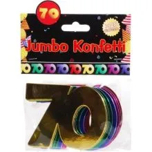Jumbo konfeti, 20kom, "70", barvni, 7cm