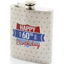 Prisrčnica, jeklo, "Happy Birthday 60", 14cm