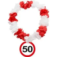 Hawaii ogrlica, prometni znak 50,  65cm