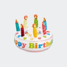 Torta s svečkami, napihljiva, "Happy Birthday", 26cm