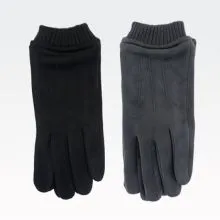 Rokavice moške, črne, "touch finger", 100% poliester, one size