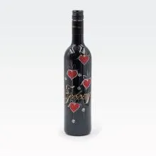 Jubilejno vino - ljubezen, 0.75l, poslikana steklenica - Z ljubeznijo