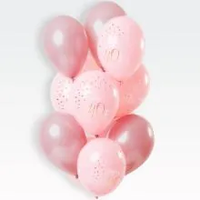 Baloni barvni iz lateksa, sv.roza/roza, 40, 12kom, 33cm