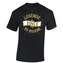 Majica moška - Legende so rojene leta 1964 L-črna