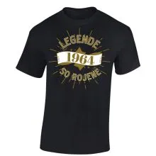 Majica moška - Legende so rojene leta 1964 XL-črna