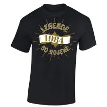Majica moška - Legende so rojene leta 1984 L-črna