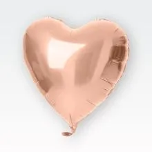 Balon napihljiv, za helij/zrak, rose gold, srček, 45cm