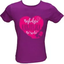 Majica ženska (telirana)-Najboljša vzgojiteljica na svetu M-vijolična