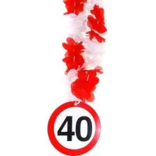 Party ogrlica, prometni znak 40, 14cmx55cm
