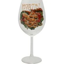 Kozarec za vino poslikan - grozd bel, Martin, 0.58l