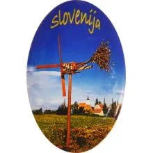 Magnet oval - Slovenija, 45x65mm