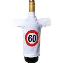 Mini majčka, oblačilo za steklenico, prometni znak 60, 20x12cm
