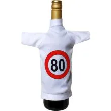 Mini majčka, oblačilo za steklenico, prometni znak 80, 20x12cm